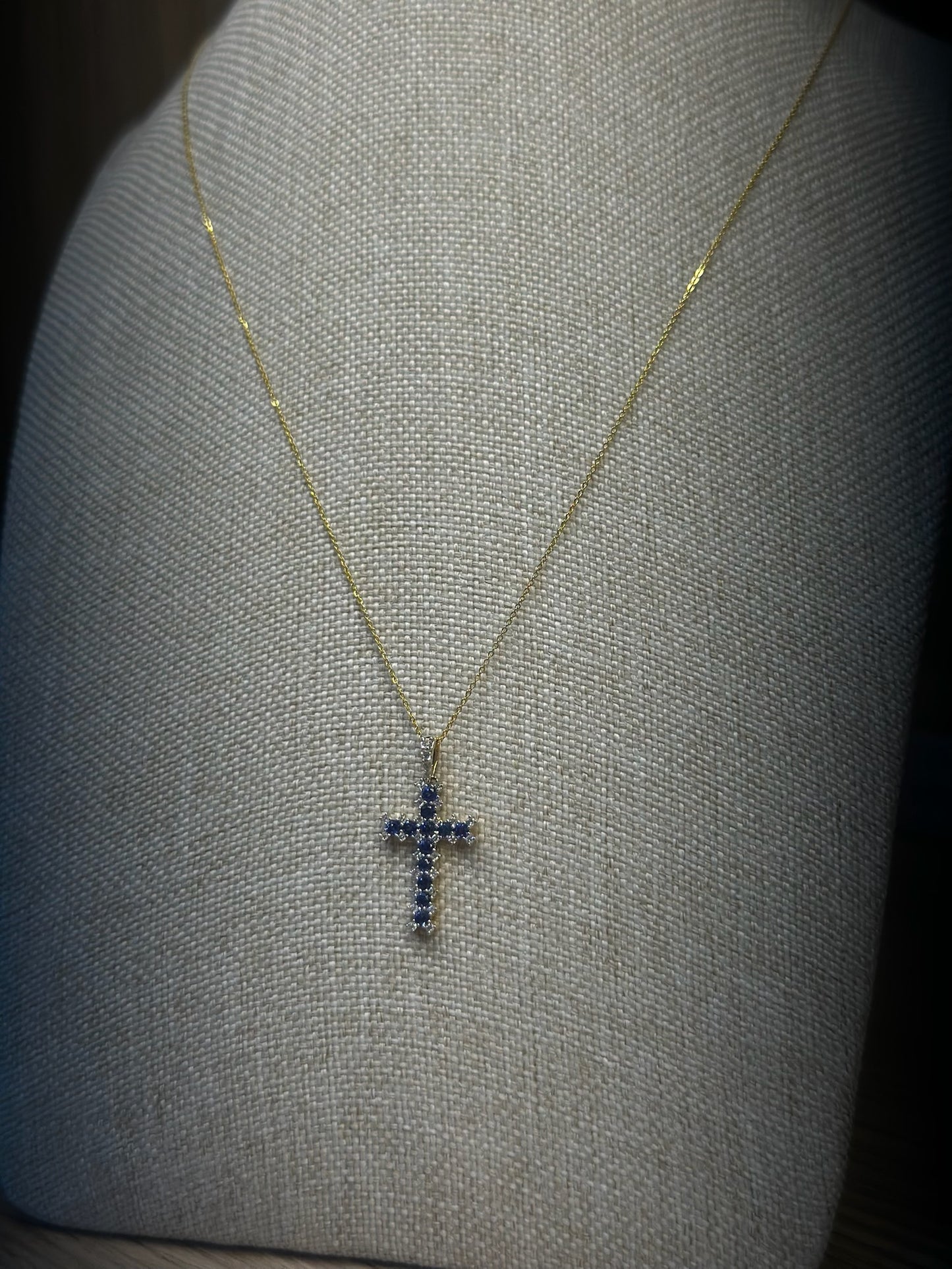 Collar Diamante con Zafiro