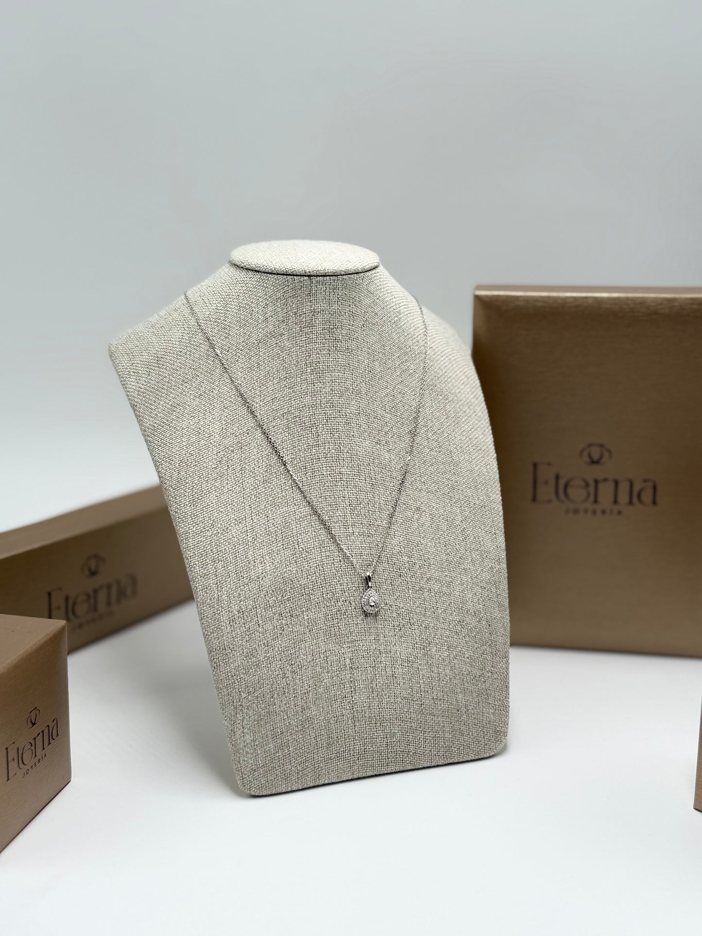 Collar Diamante natural 14K