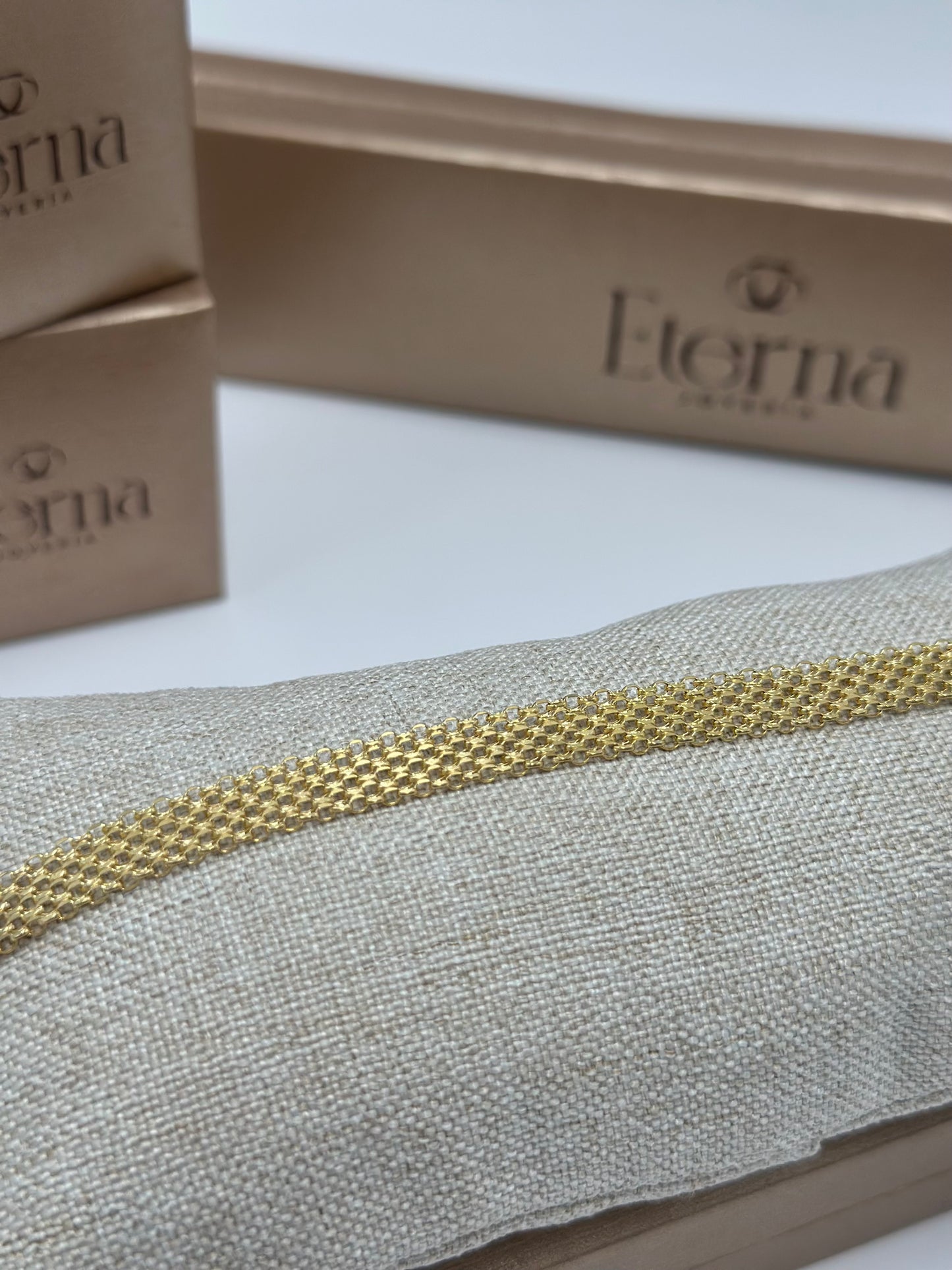 Pulso Oro 10K Tejido Singapur