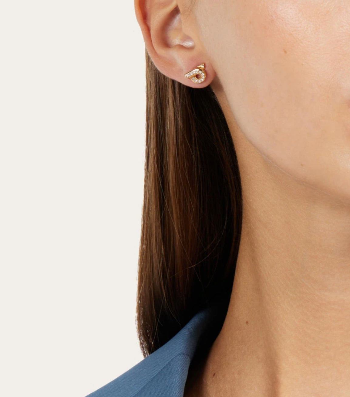 FERRAGAMO PENDIENTES GANCINI CON STRASS
