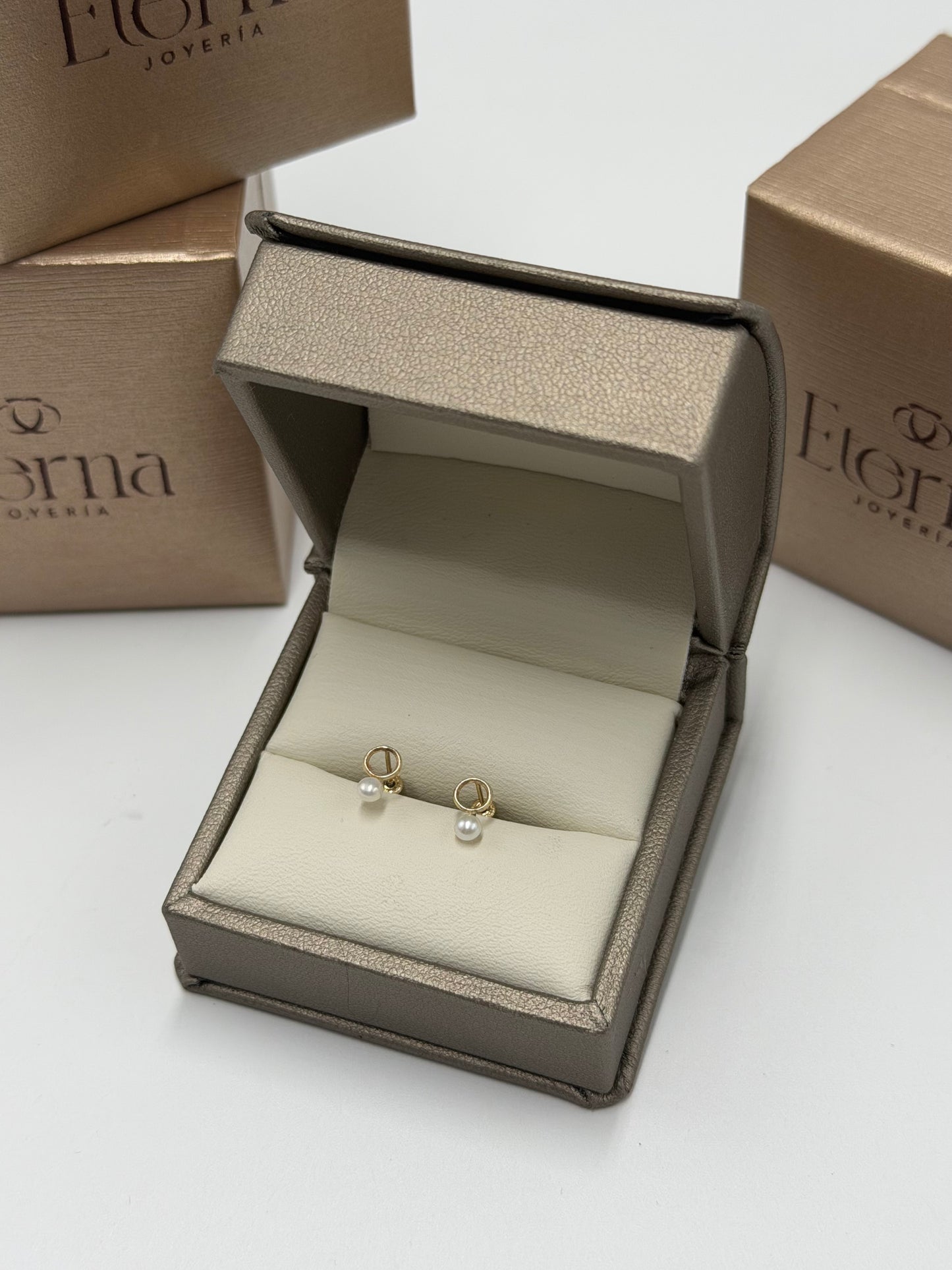 Broquel Oro 10k Perla