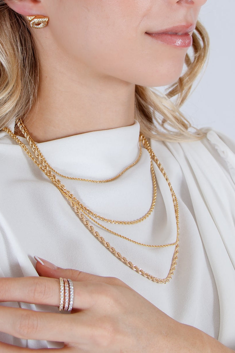 Collar de oro 10k Torzal