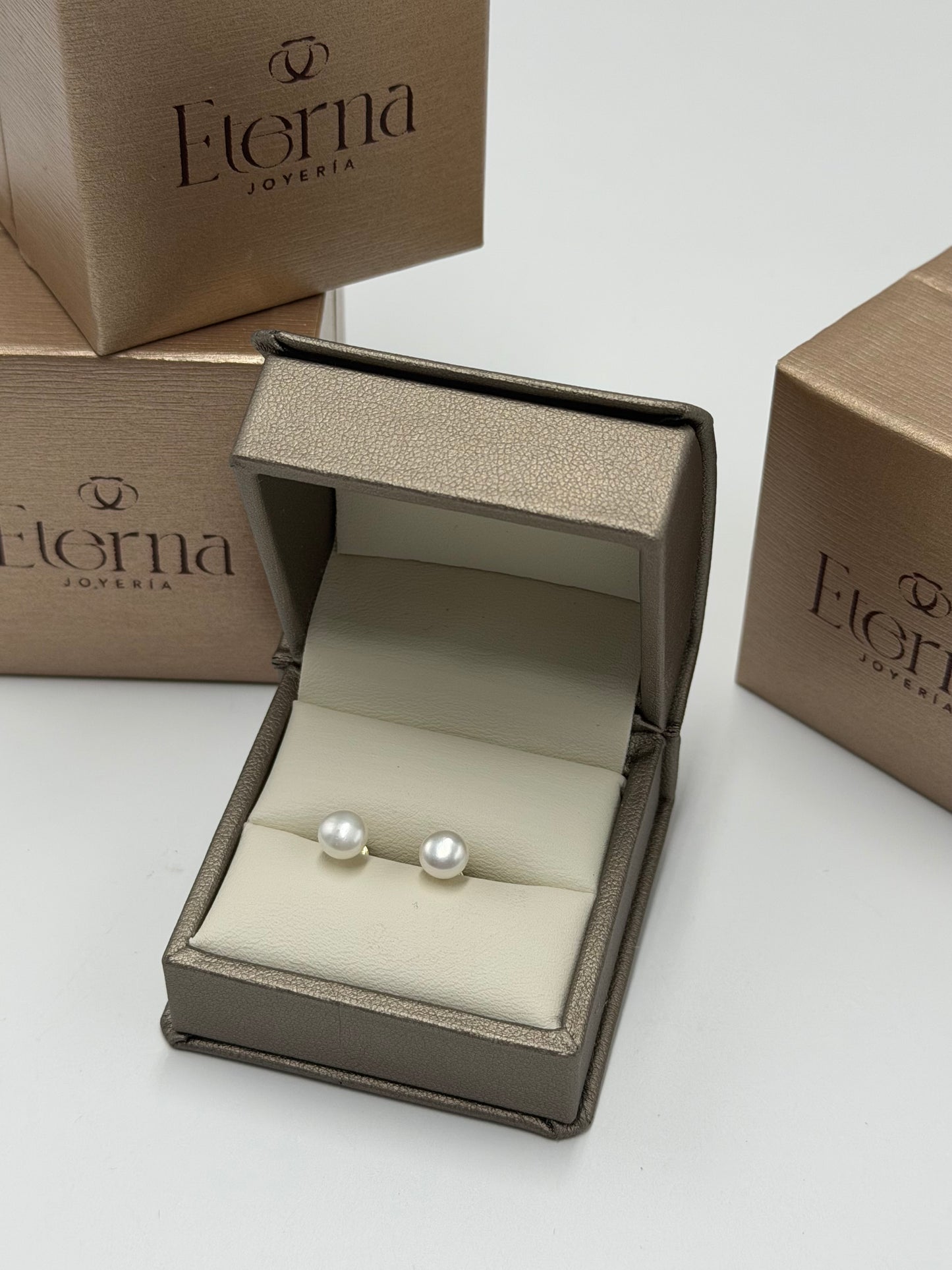 Broquel Oro 10k Perla