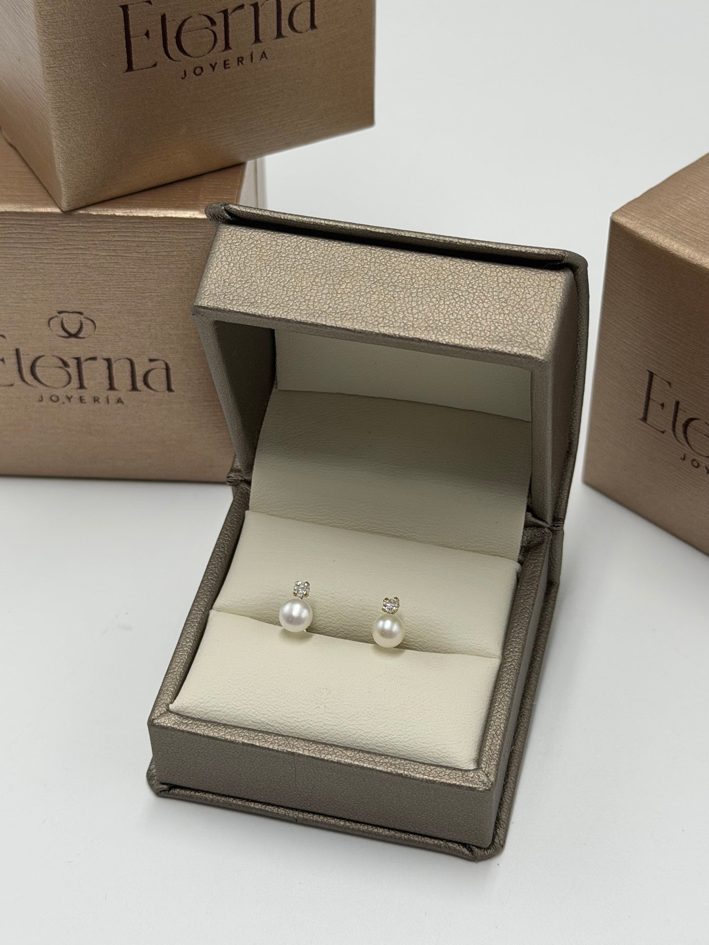 Broquel Oro 10k Perla