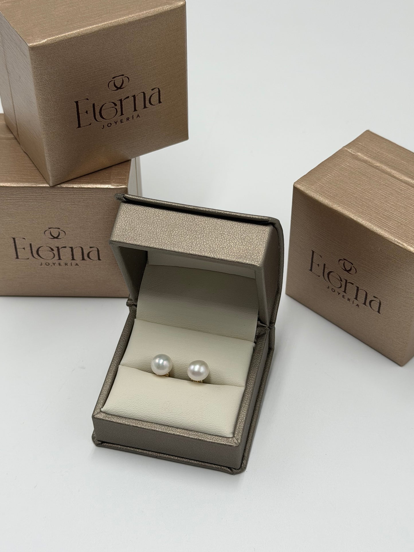Pendientes Oro 14K Perla