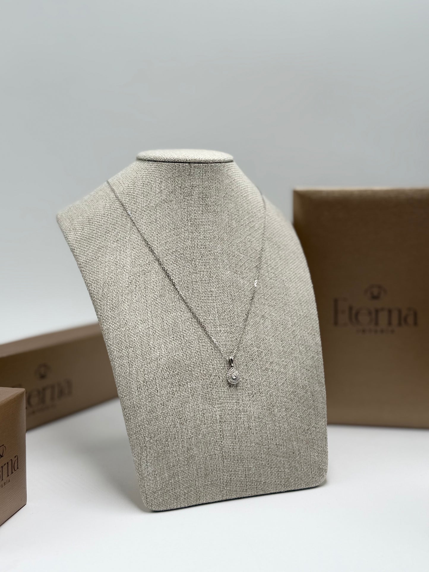 Collar Diamante natural 14K