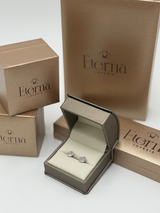 Pendientes Diamante 14K