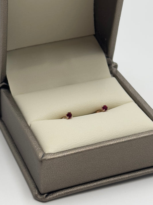 Broquel Rubí natural oro rosa