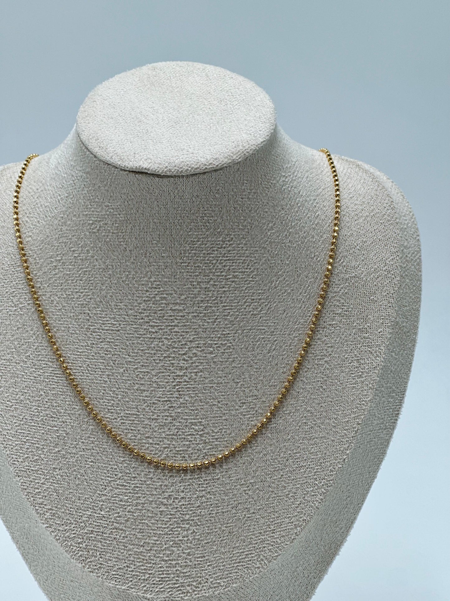 Collar Oro 10k tejido de bolitas