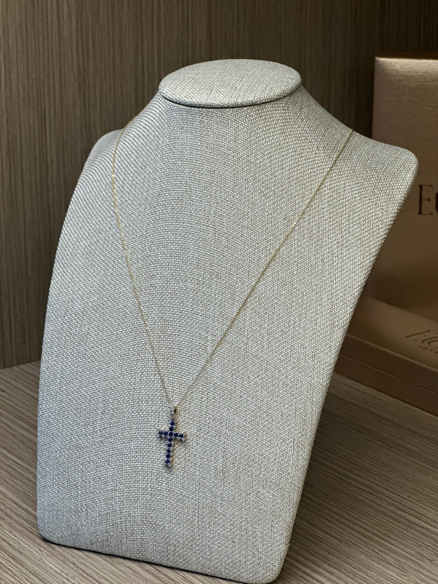 Collar Diamante con Zafiro