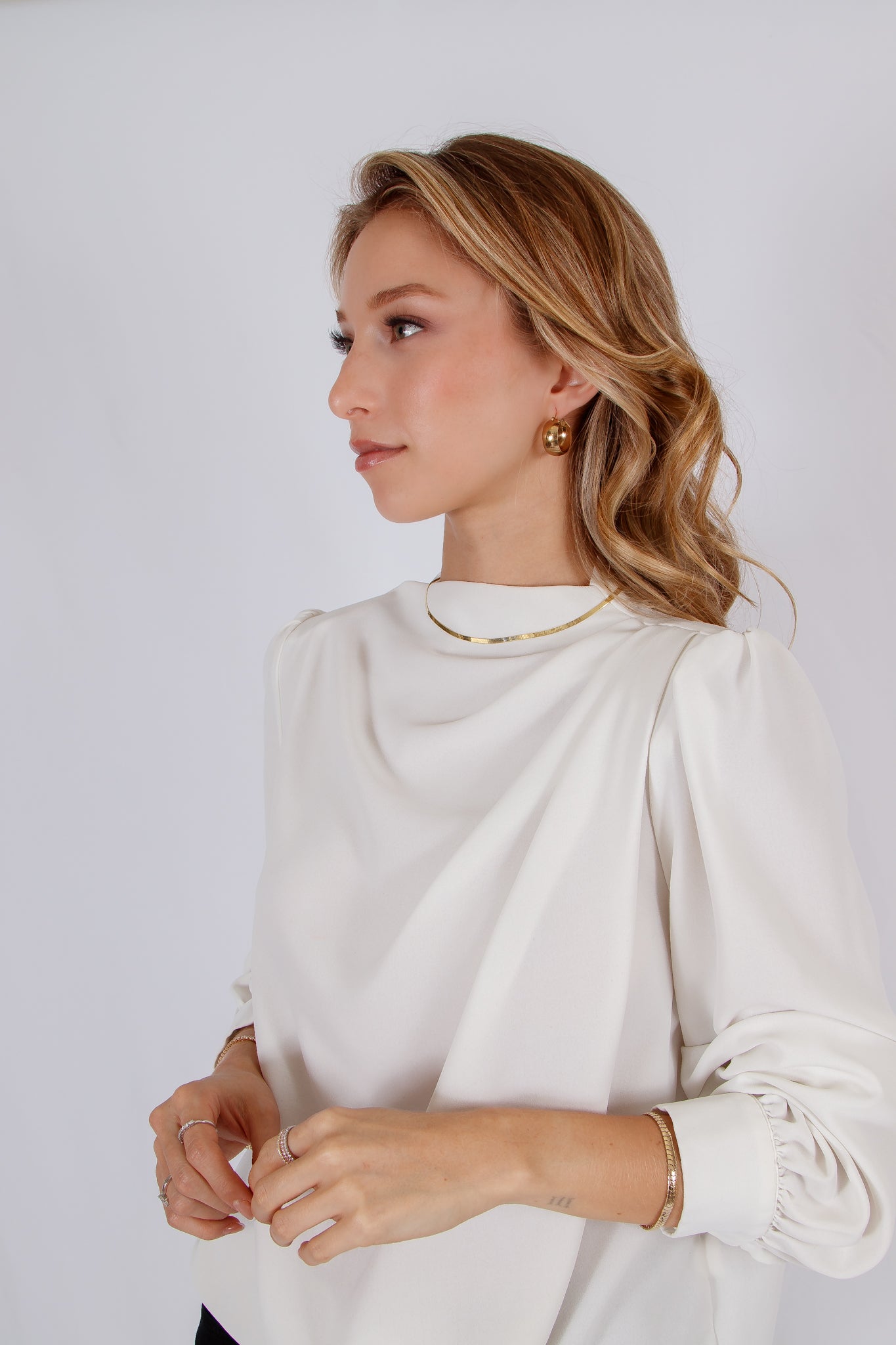 Collar de oro 10k planchado