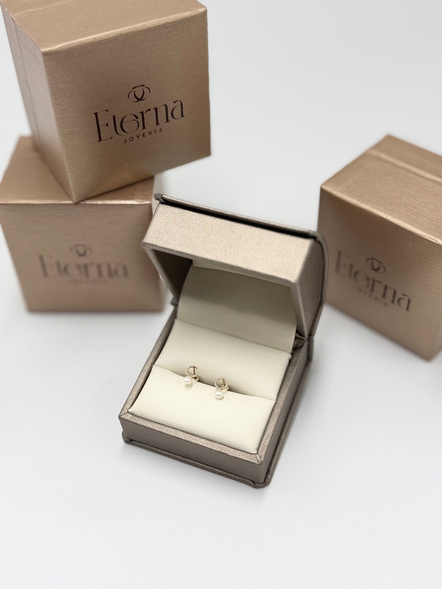 Broquel Oro 10k Perla