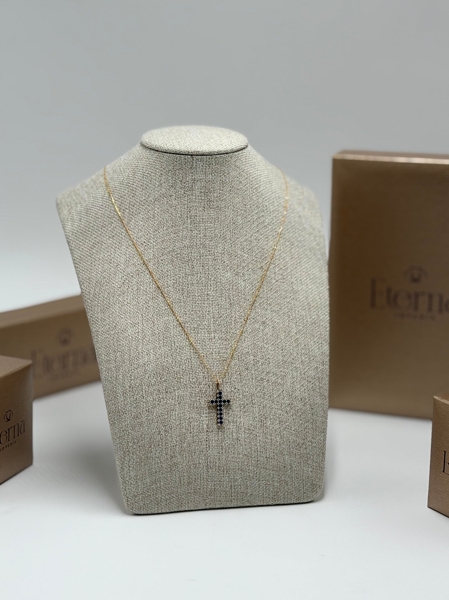 Collar Diamante con Zafiro