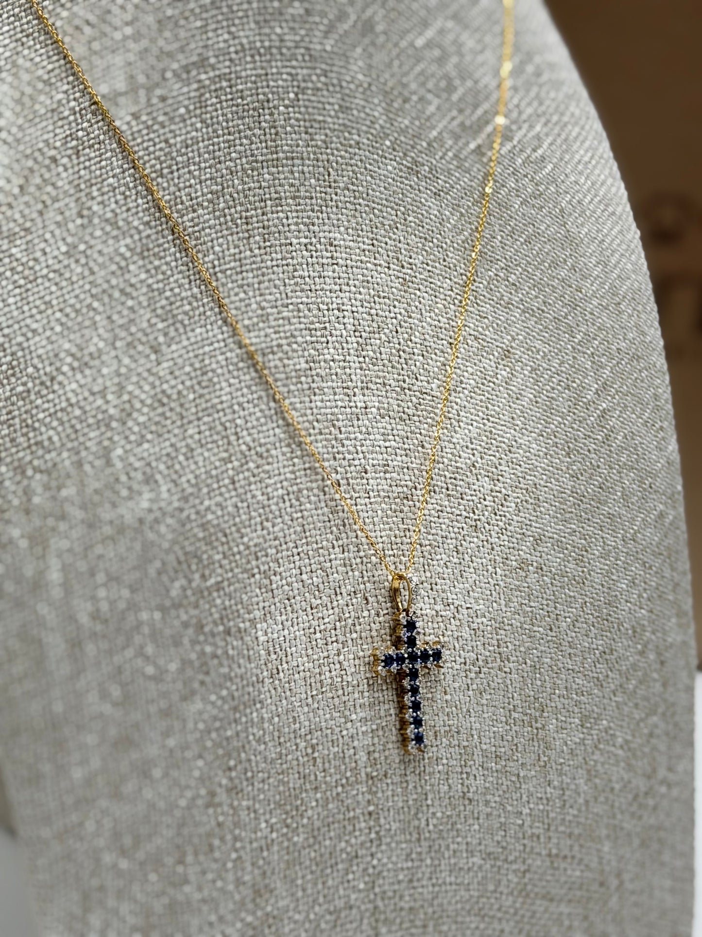 Collar Diamante con Zafiro