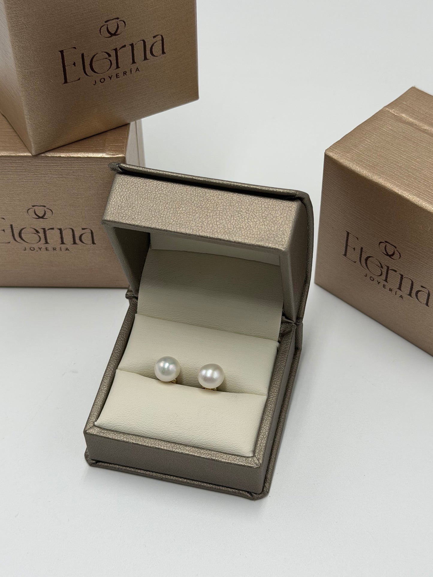 Pendientes Oro 14K Perla
