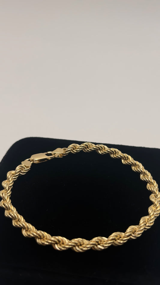 Pulso de oro 10k tejido Torzal