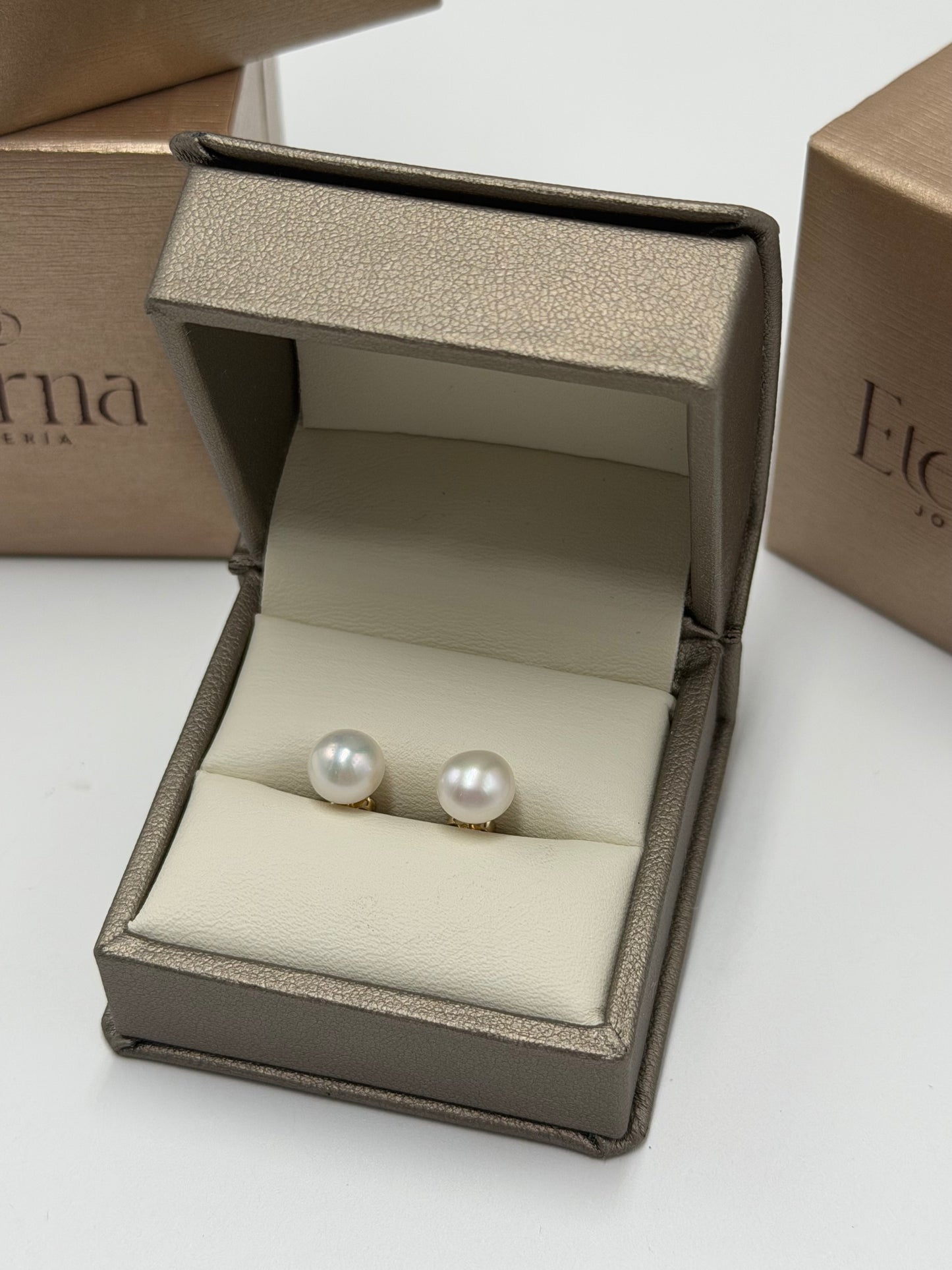 Pendientes Oro 14K Perla