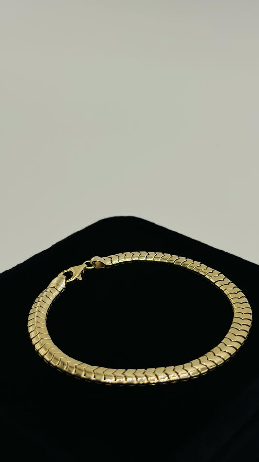 Pulso de oro 10k tejido serpiente