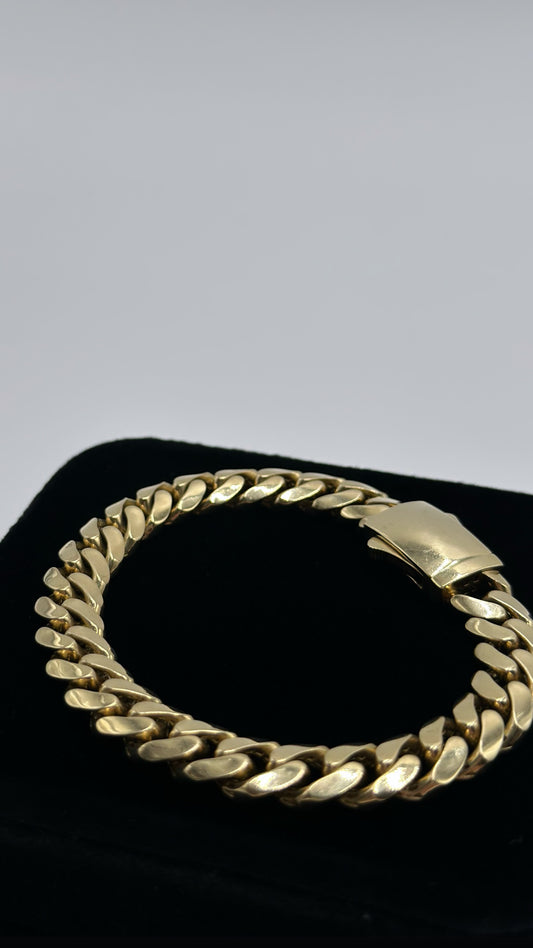 Pulso de oro 10k tejido cubano