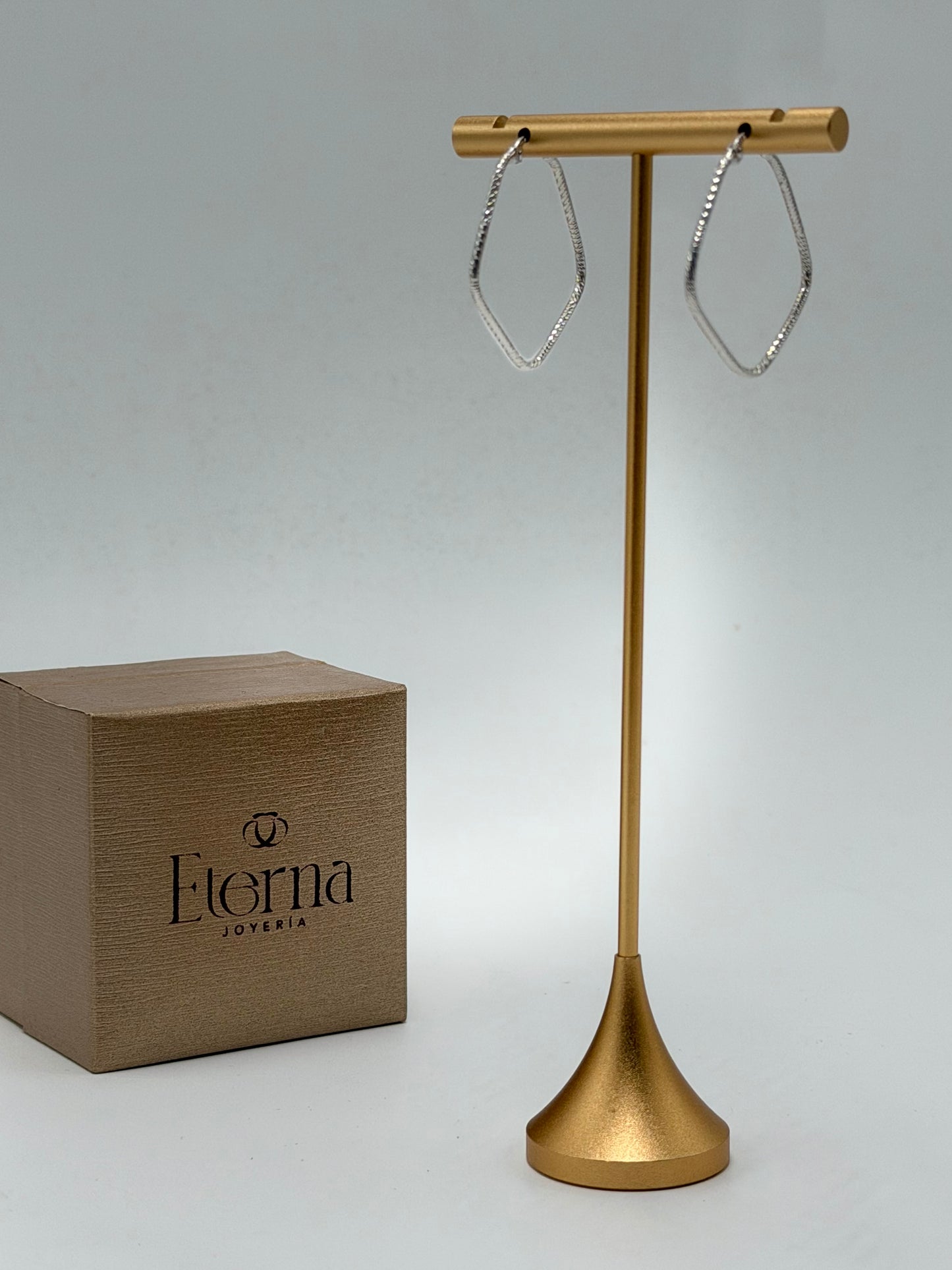 Pendientes de Oro blanco 14k