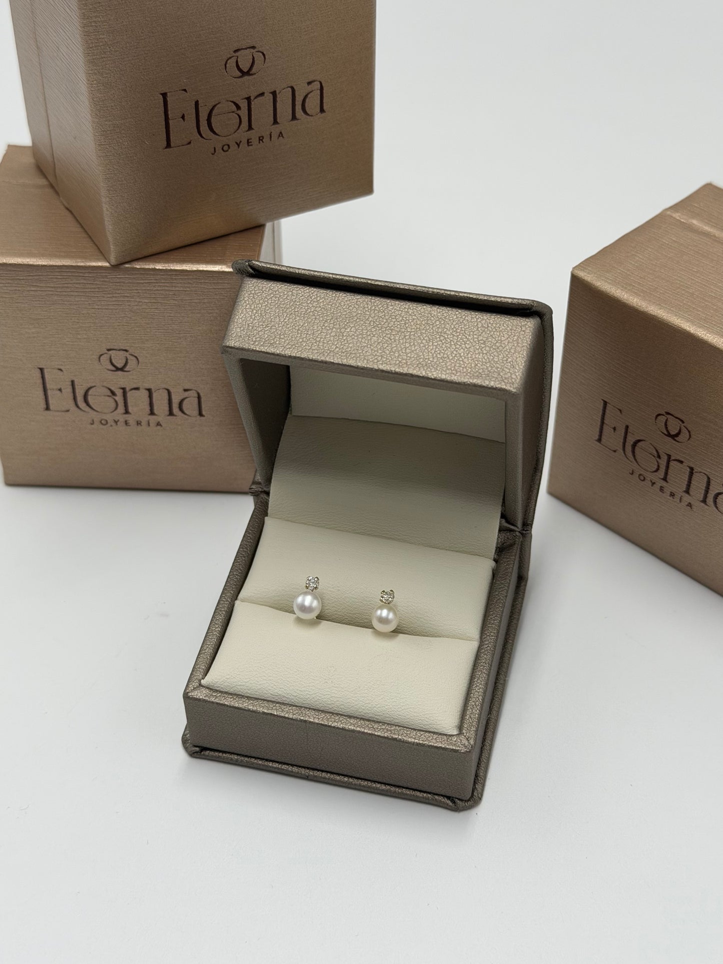 Broquel Oro 10k Perla