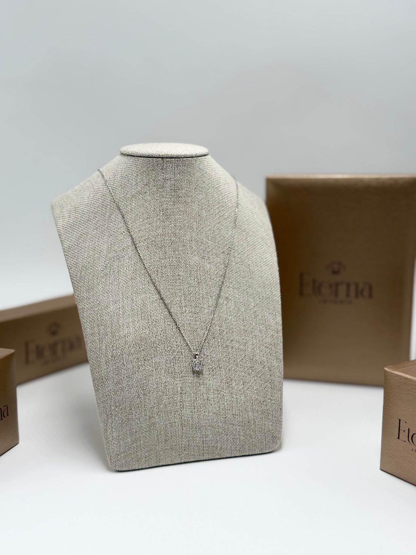 Collar Diamante natural 14K