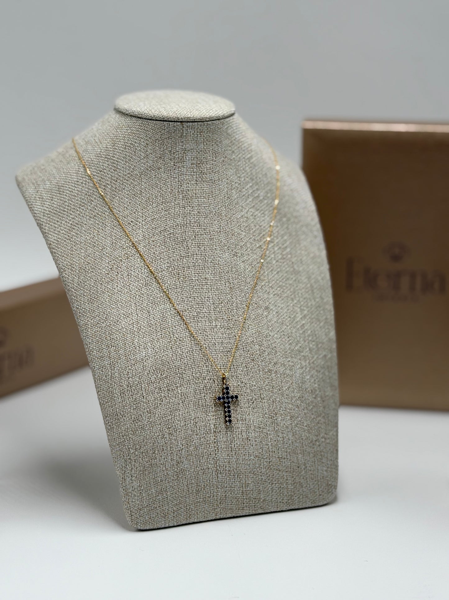 Collar Diamante con Zafiro