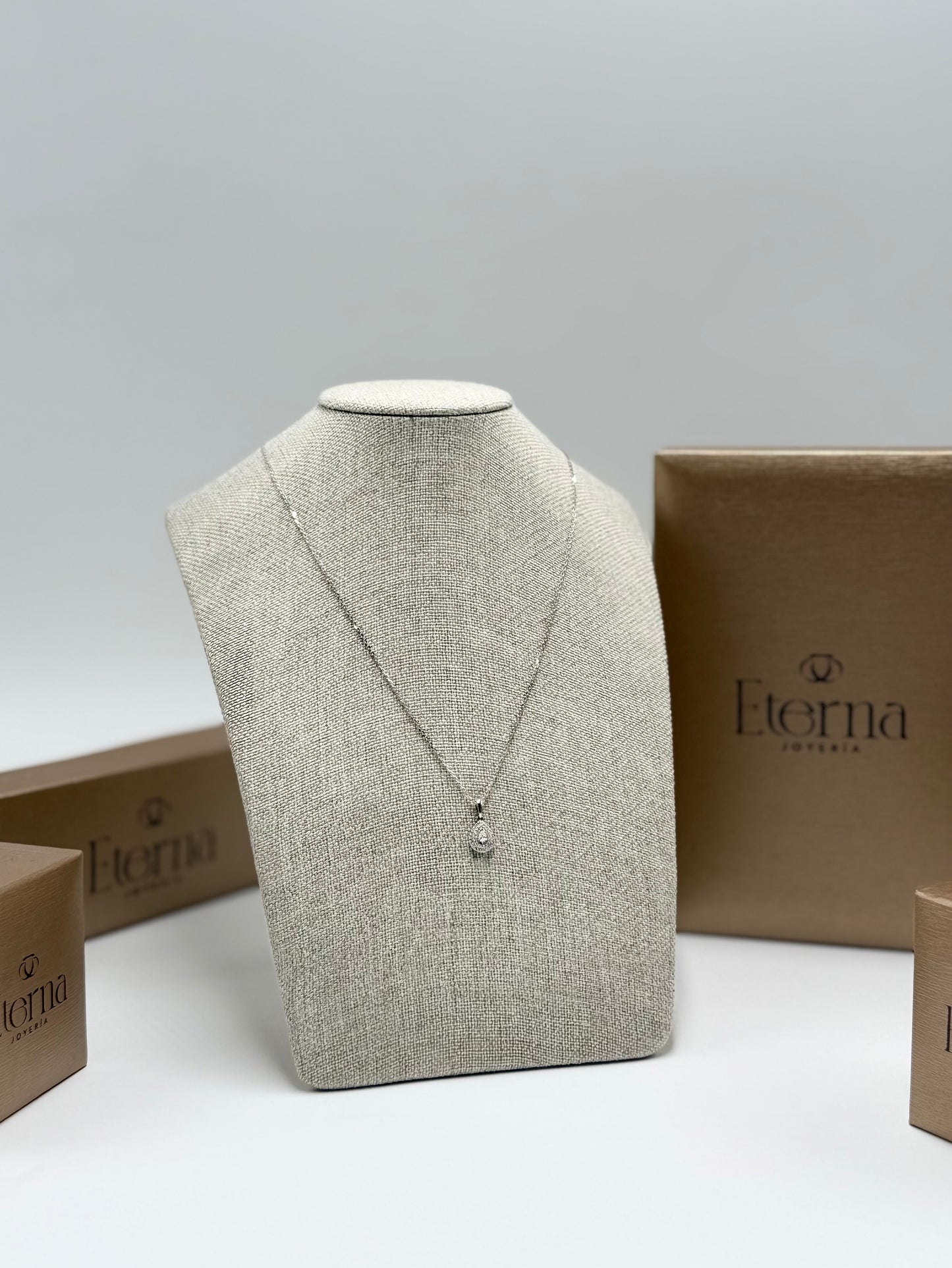 Collar Diamante natural 14K