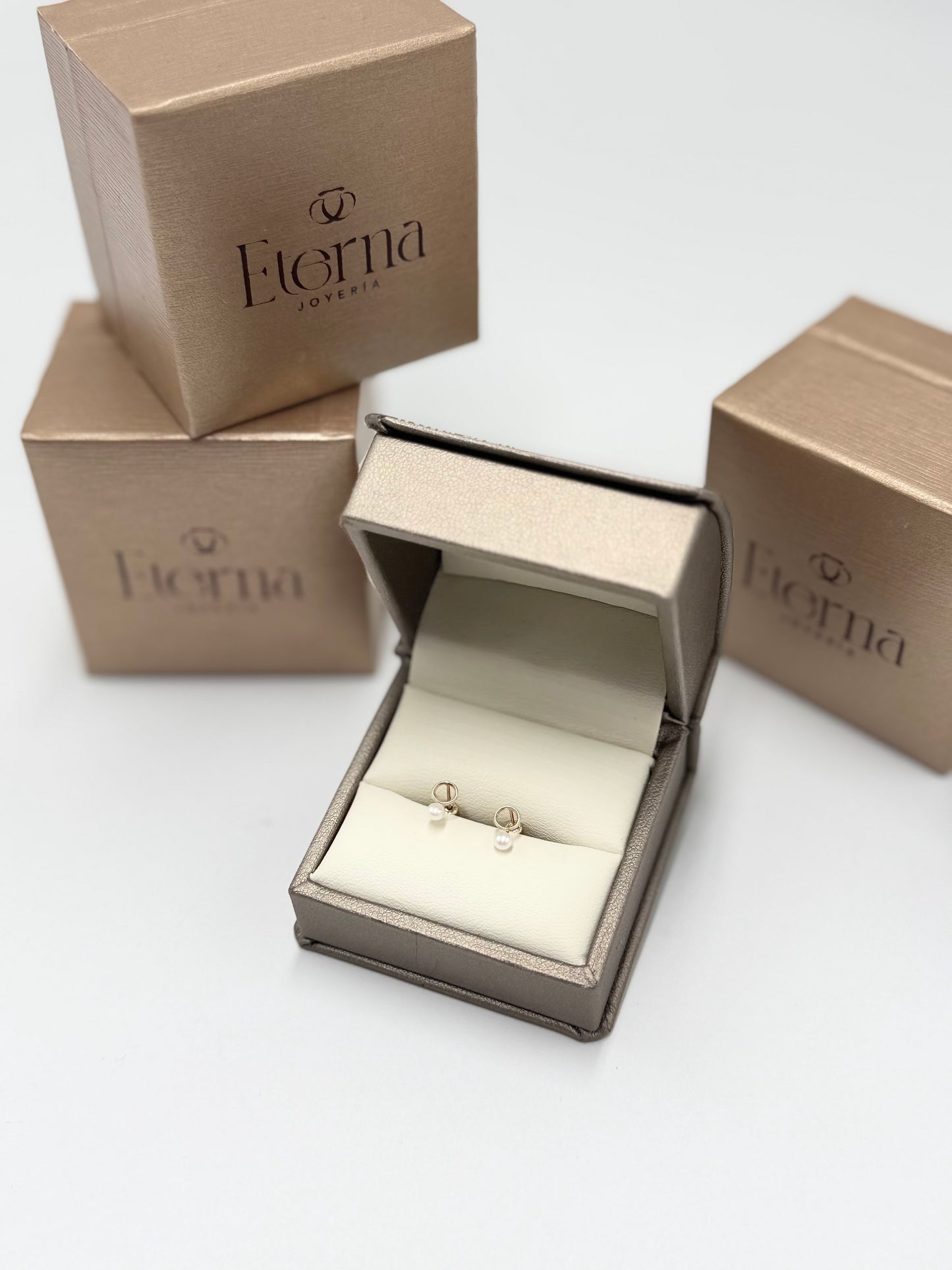 Broquel Oro 10k Perla