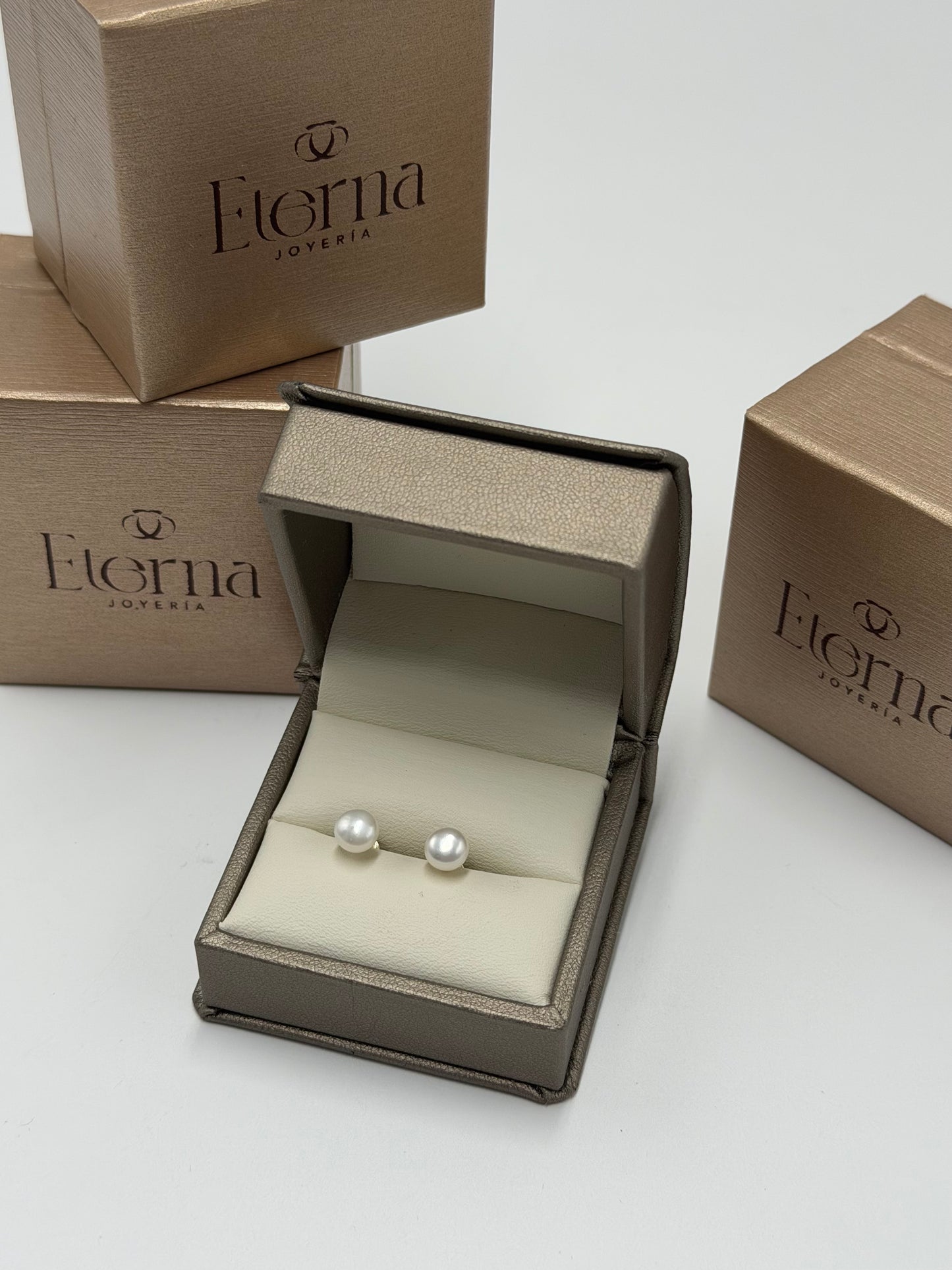 Broquel Oro 10k Perla