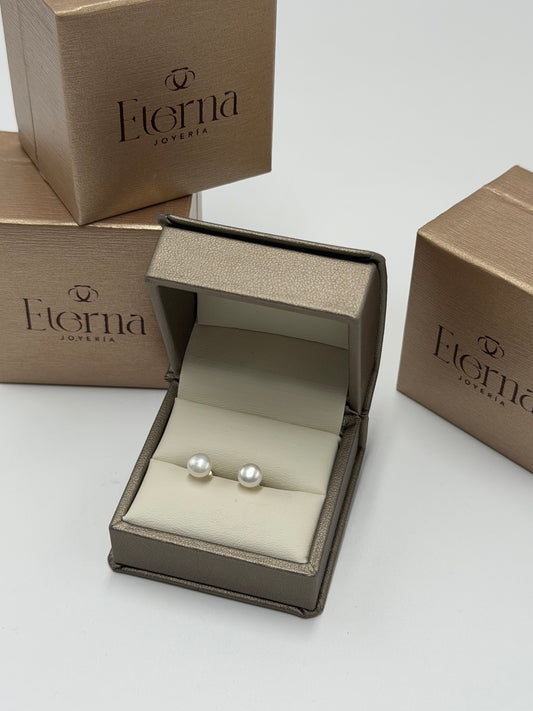 Broquel Oro 10k Perla