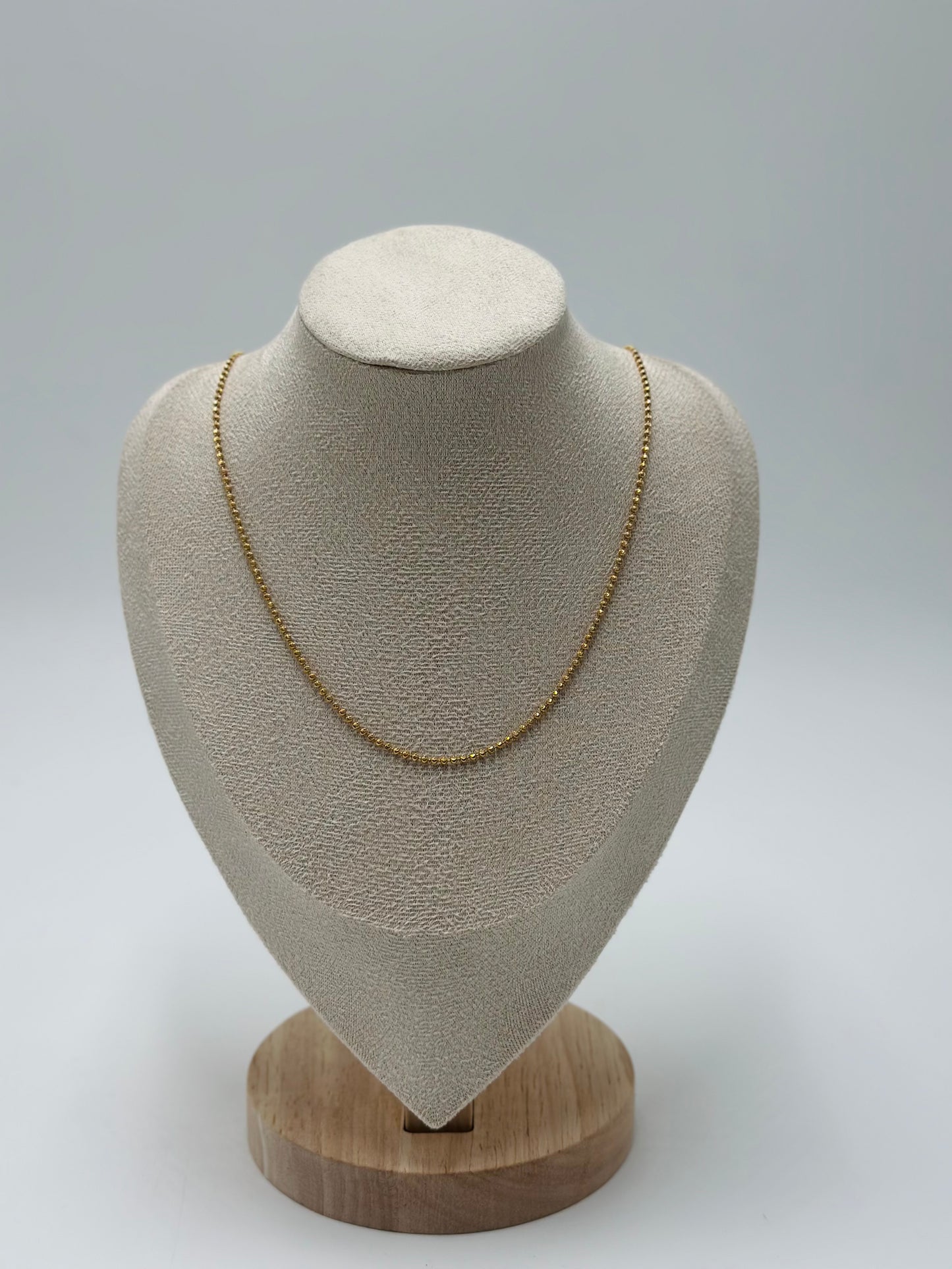 Collar Oro 10k tejido de bolitas