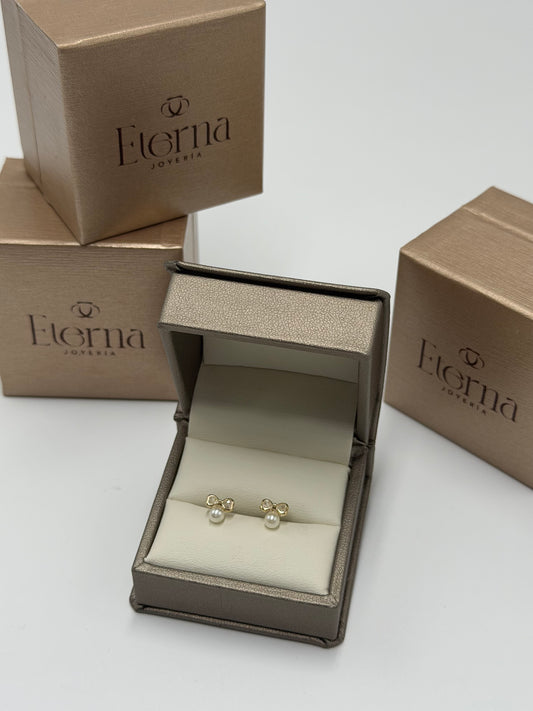 Broquel Oro 10K Perla