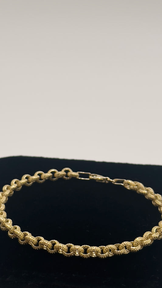 Pulso de oro 10k tejido de cadena