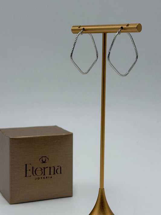 Pendientes de Oro blanco 14k