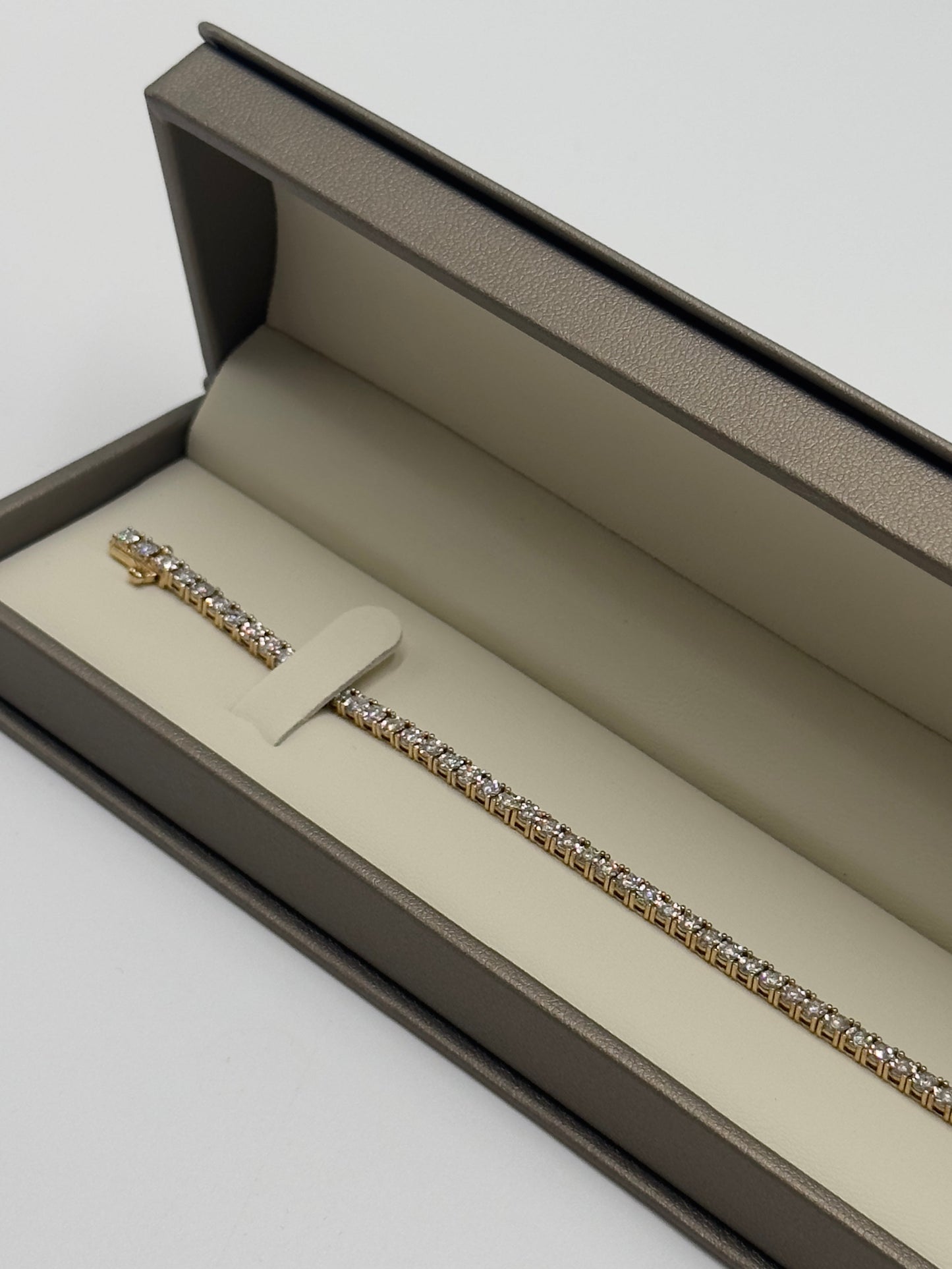 Pulsera Tenis diamante natural Oro 14 K